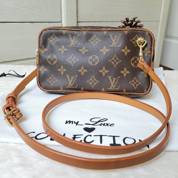 💕LOUIS VUITTON Pochette Marly Bandouliere Crossbody/Shoulder Monogram - Picture 1 of 14